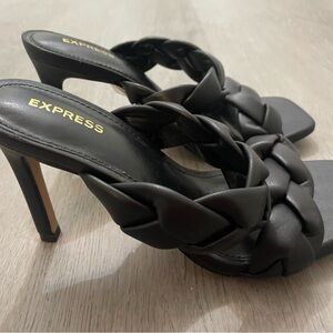 Black roped Express heels
